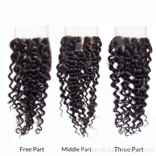 Soft deep curl hair extension new cheap mongolian 360 frontal